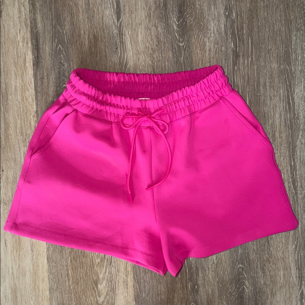 Good American Women's Pink Scuba Shorts